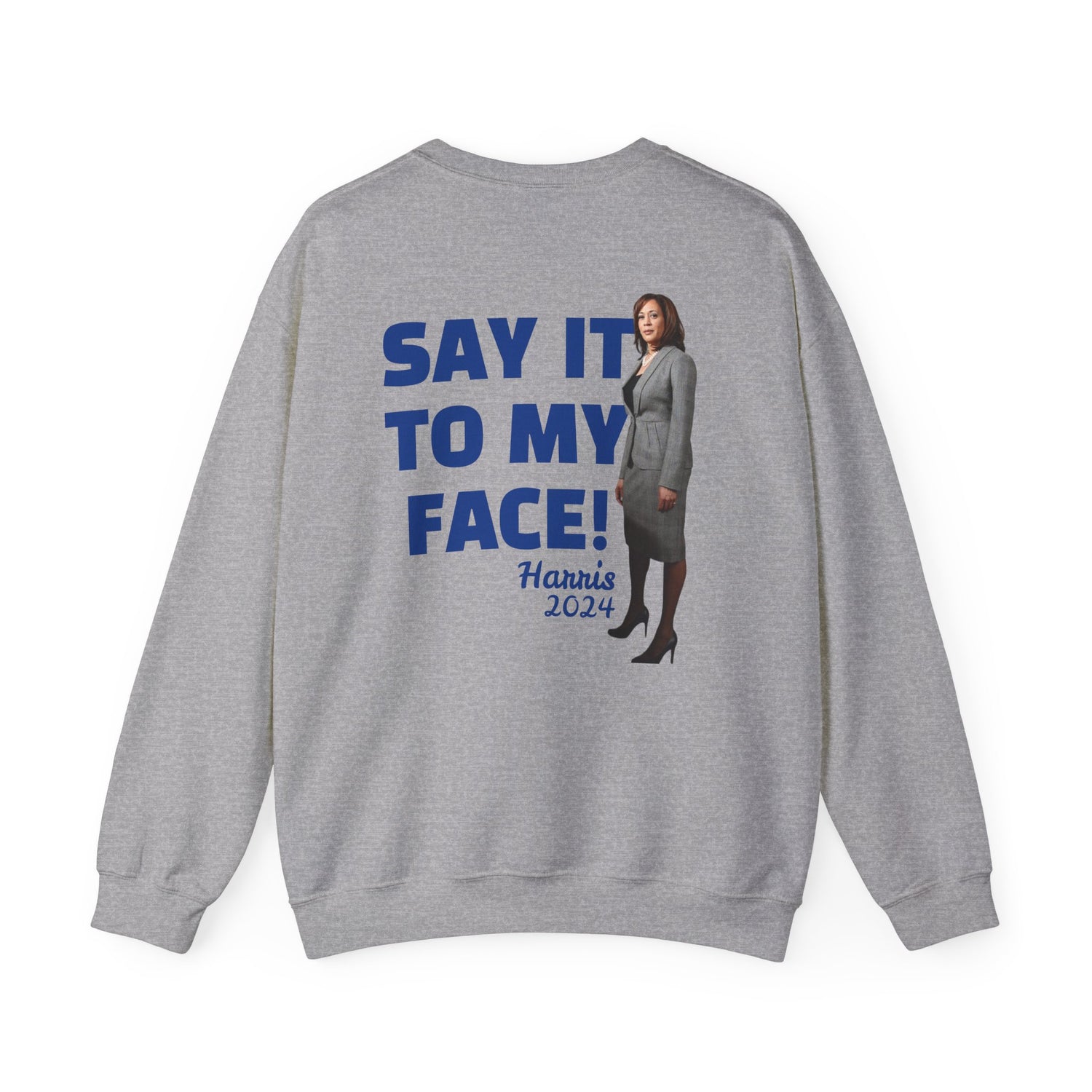 Graphic Sweatshirt with Tim Walz and Kamala Harris Quotes