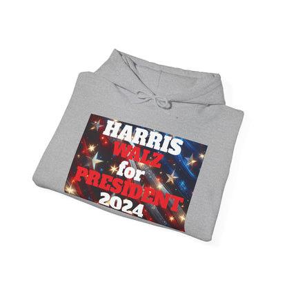 Spangled Harris and Walz President Unisex Heavy Blend™ Hooded Sweatshirt