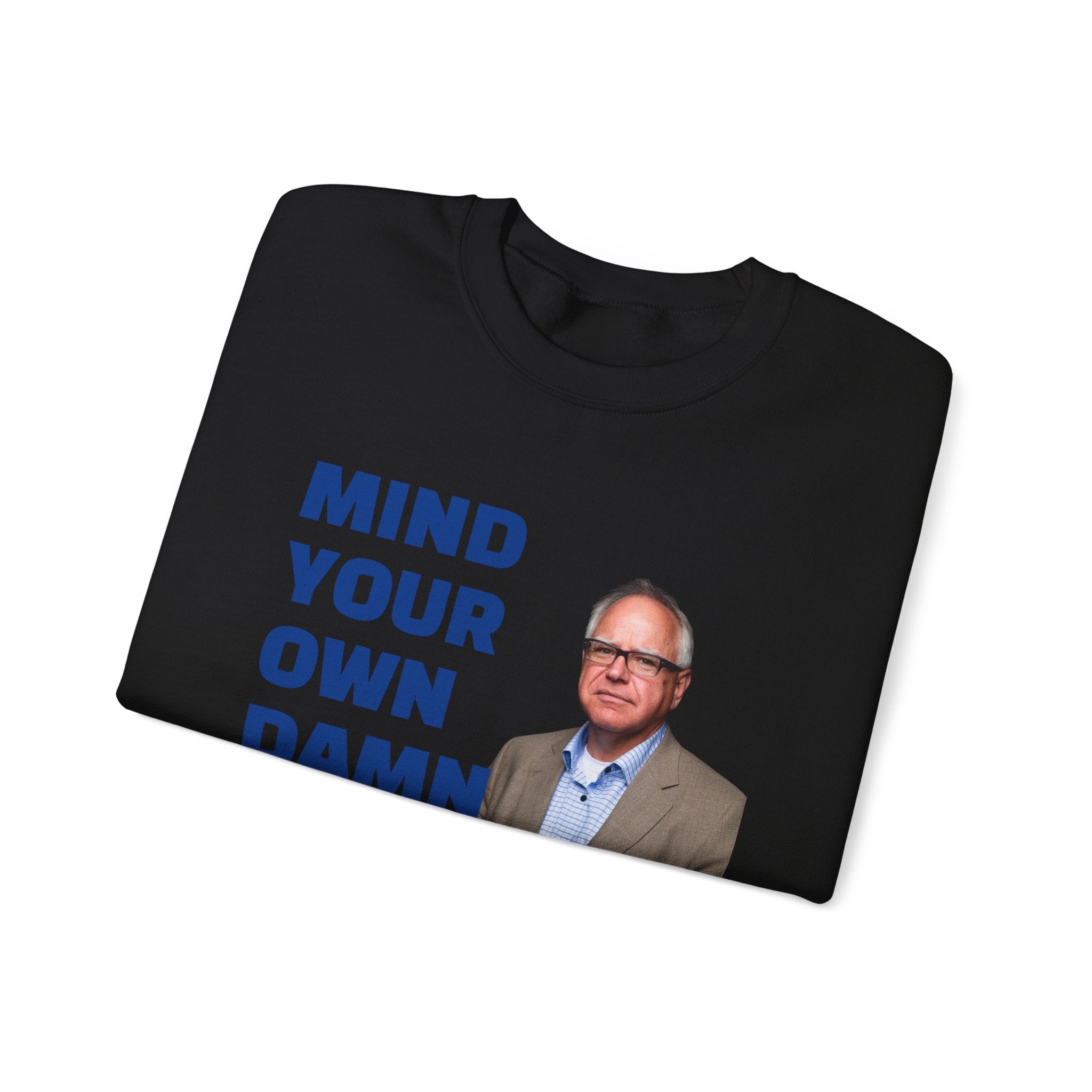 Graphic Sweatshirt with Tim Walz and Kamala Harris Quotes