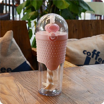 500ML Plastic Water bottles Protein Shaker Blender Bottles with straw BPA Free