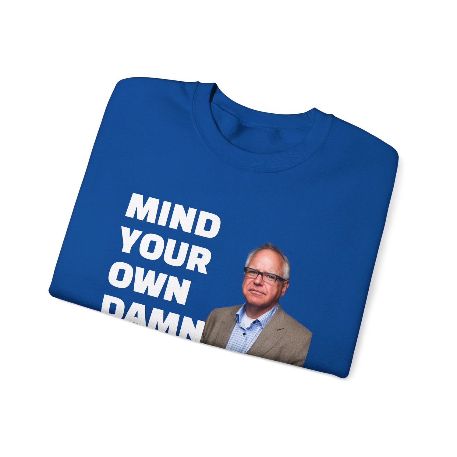 Graphic Sweatshirt with Tim Walz and Kamala Harris Quotes