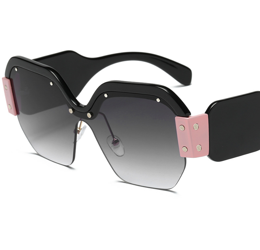 Large frame sunglasses connected piece sunglasses