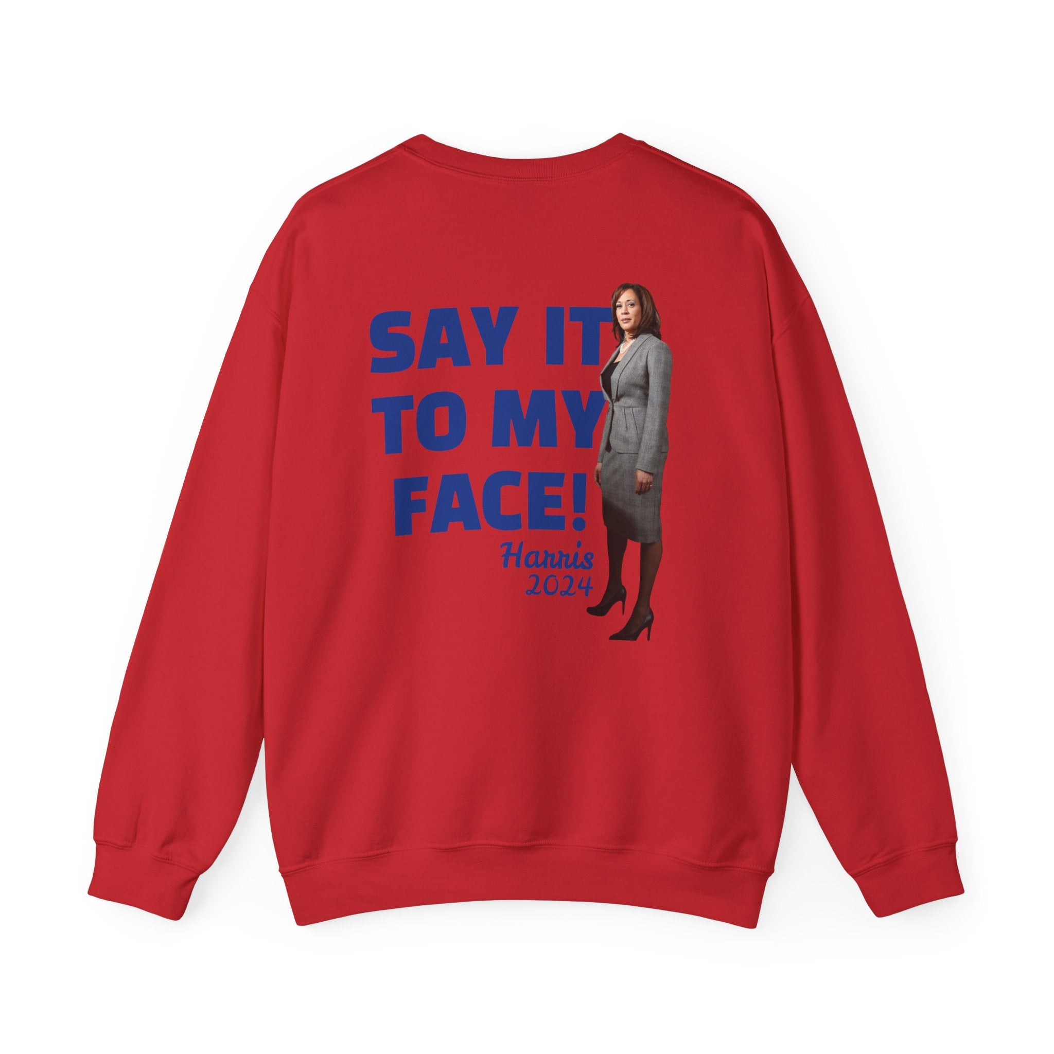 Graphic Sweatshirt with Tim Walz and Kamala Harris Quotes