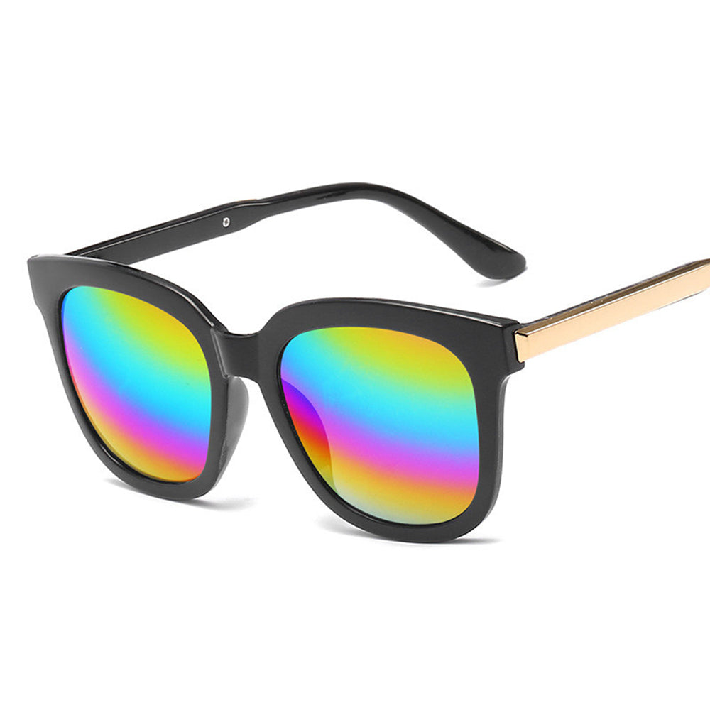 Retro ladies sunglasses color film reflective sunglasses