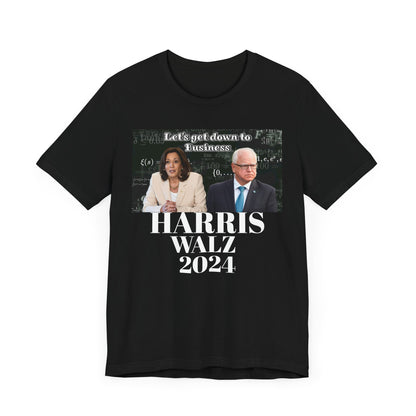 Harris Walz Unisex T-Shirt, Equation Board Graphic Tee, Math Teacher Gift, Back to School Shirt, Algebra Lover Apparel, Geek Chic Top