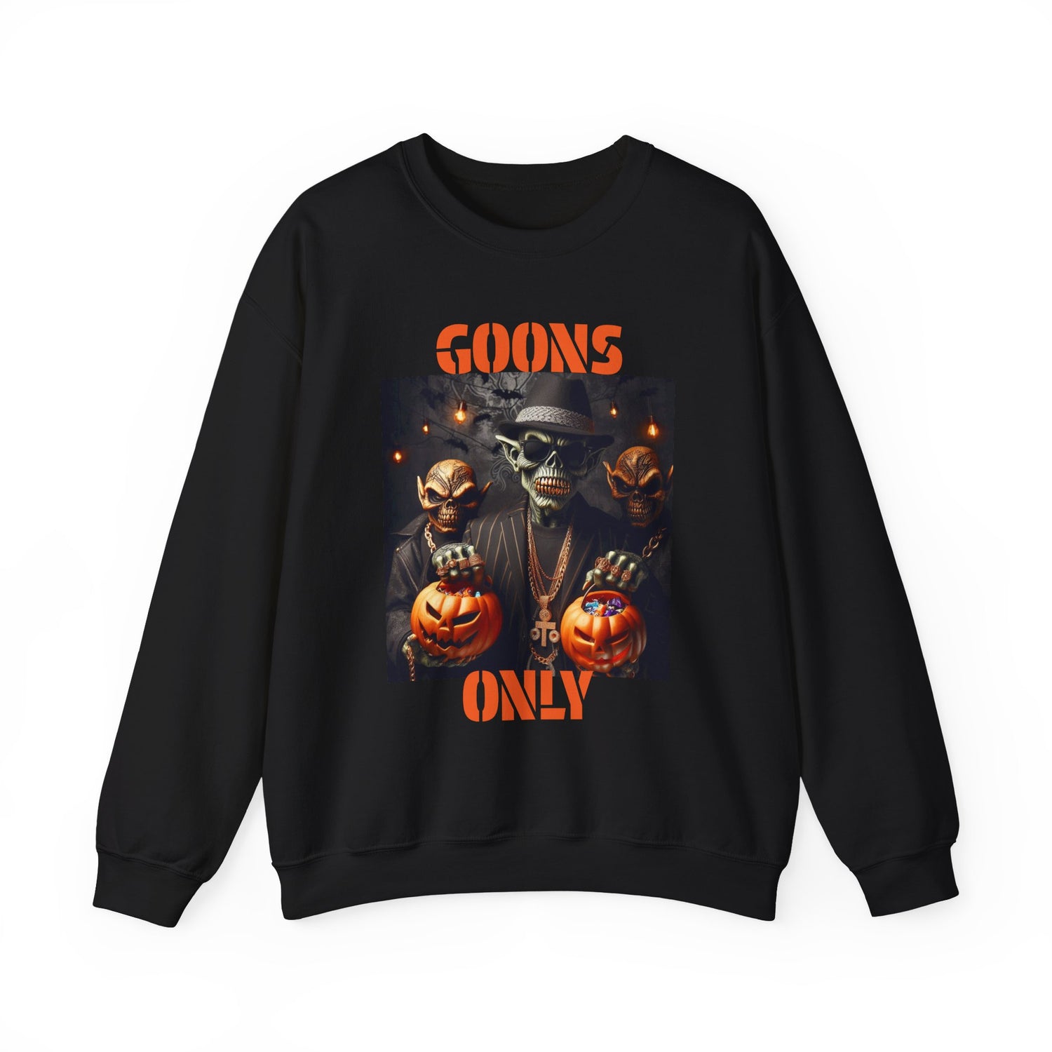 Gooblin Goons Crewneck Sweatshirt, Funny Halloween Unisex Pullover, Cozy Cotton Blend Jumper, Spooky Season Shirt,