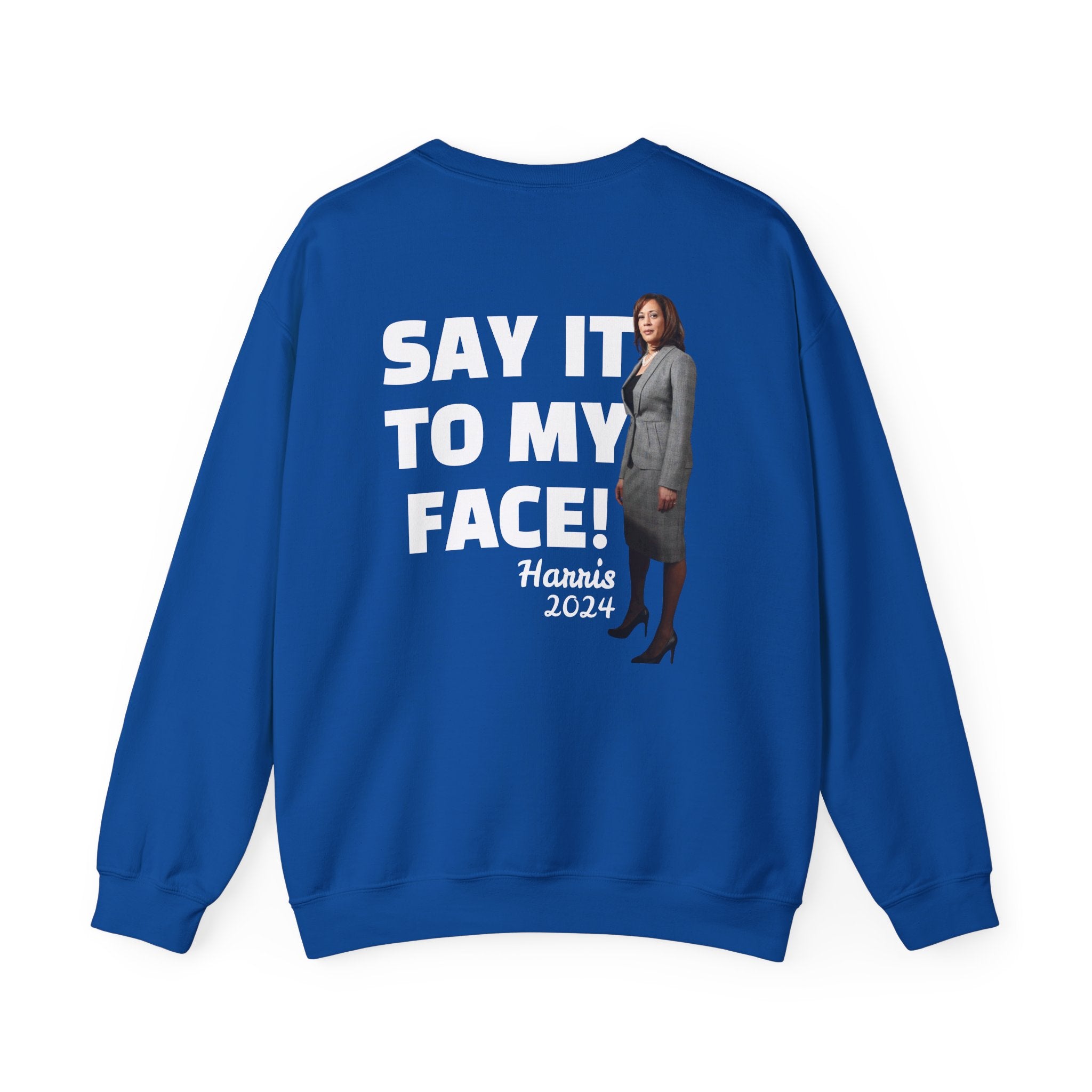 Graphic Sweatshirt with Tim Walz and Kamala Harris Quotes