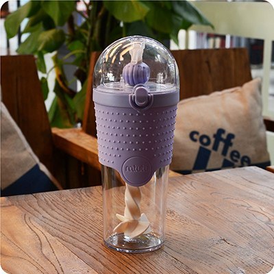 500ML Plastic Water bottles Protein Shaker Blender Bottles with straw BPA Free