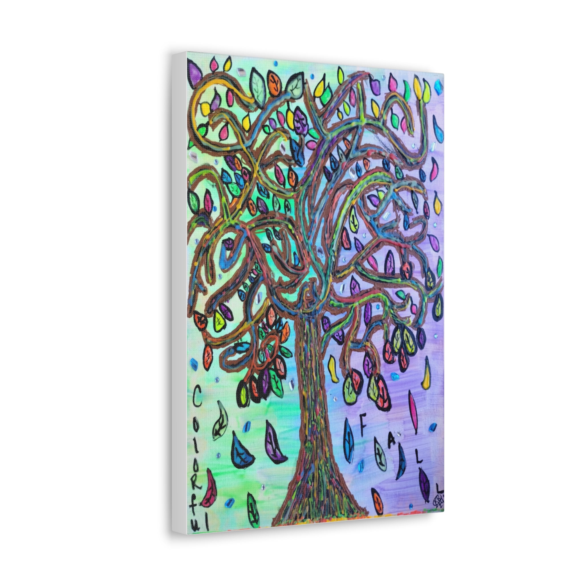 Colorful Fall Bright Tree Canvas Gallery Wraps