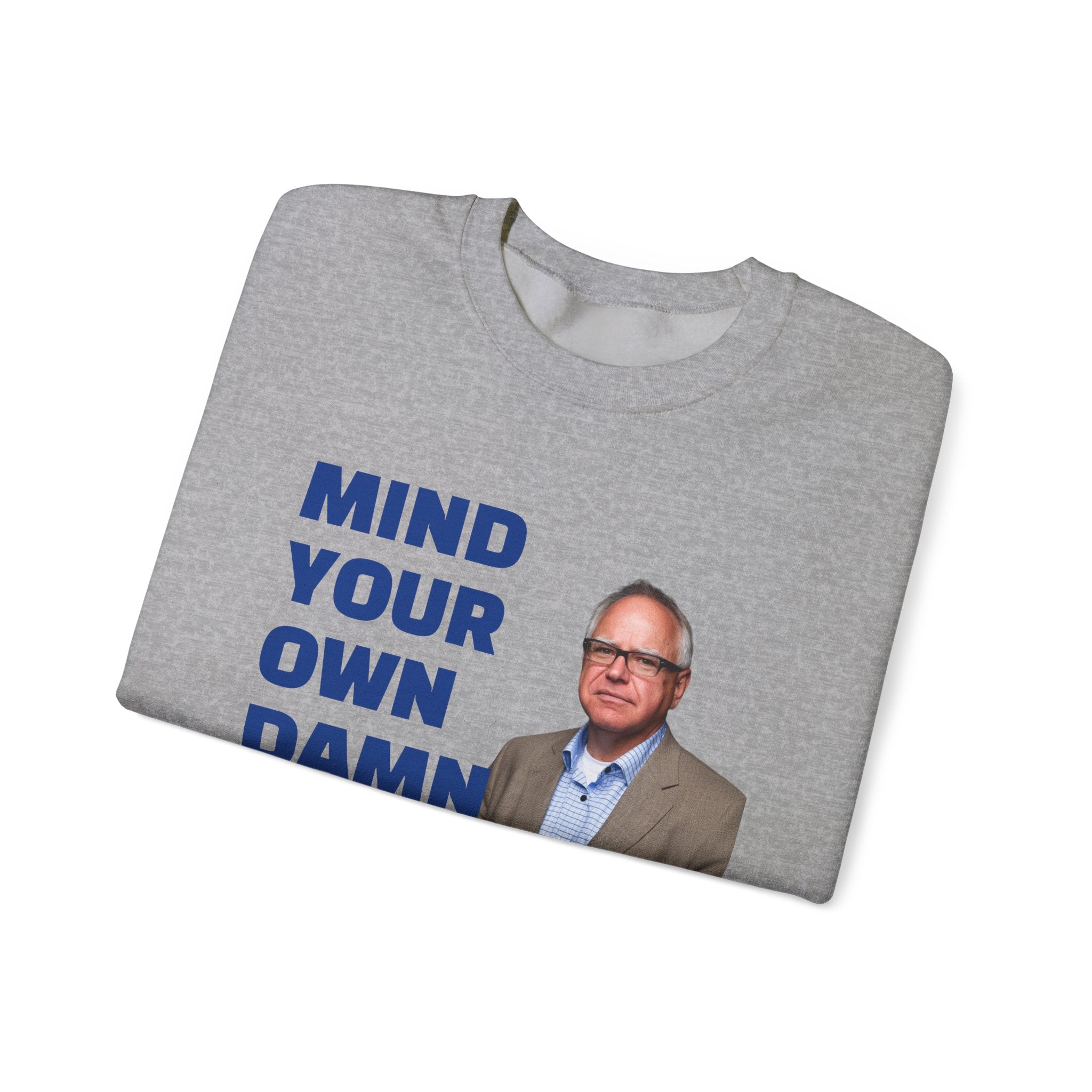 Graphic Sweatshirt with Tim Walz and Kamala Harris Quotes