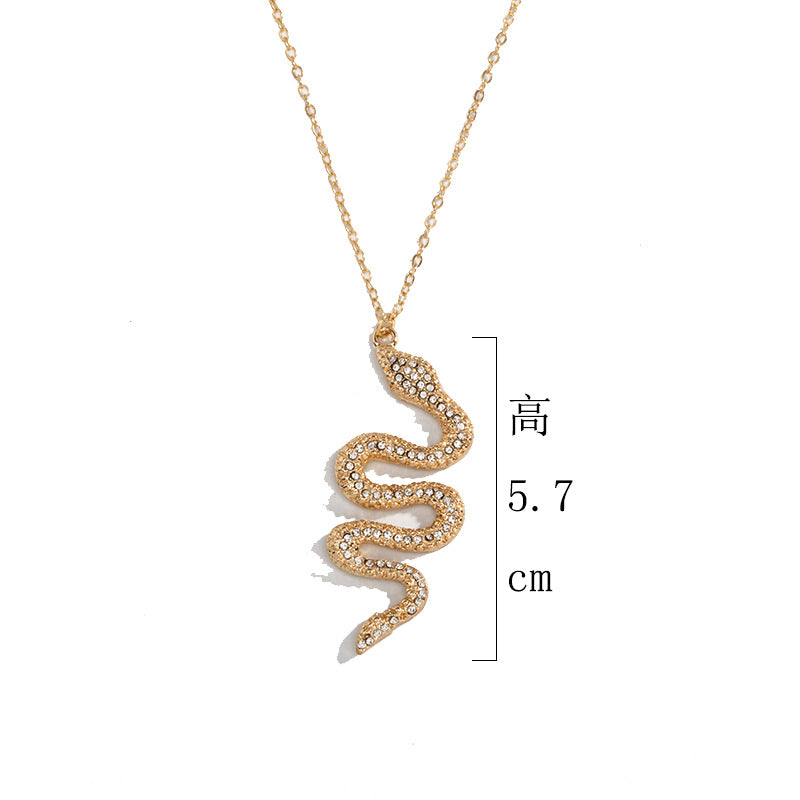 Female snake earring necklace