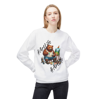 Artlife Bear Painting Softstyle Fleece Sweatshirt