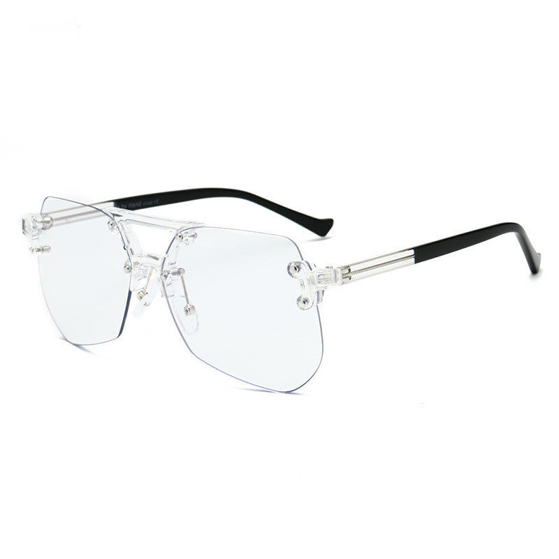 Men Anti-blue Glasses Rimless Flat Glasses