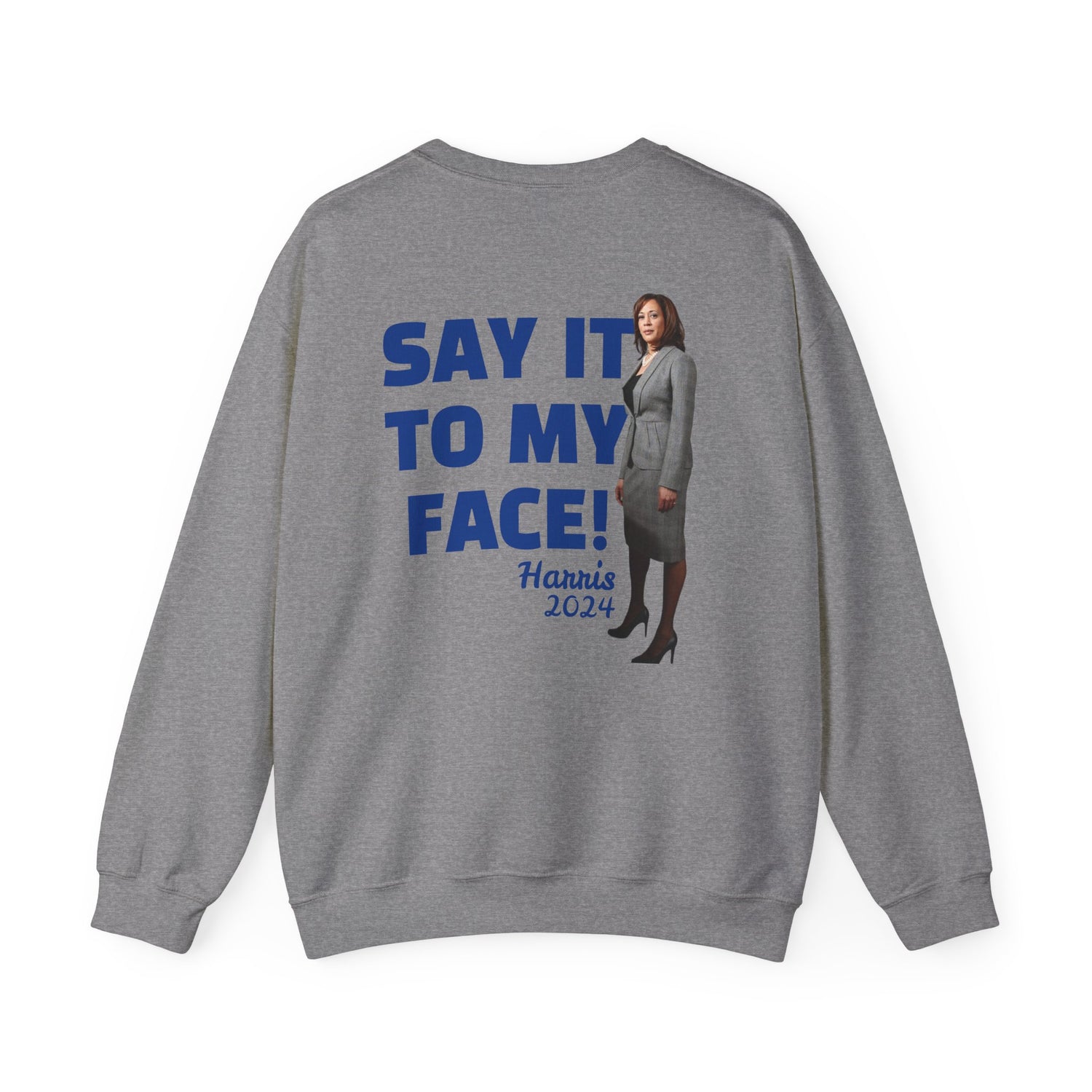 Graphic Sweatshirt with Tim Walz and Kamala Harris Quotes