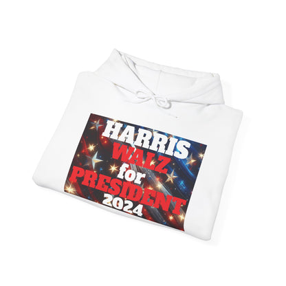 Spangled Harris and Walz President Unisex Heavy Blend™ Hooded Sweatshirt