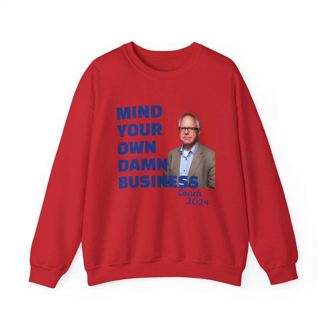 Graphic Sweatshirt with Tim Walz and Kamala Harris Quotes