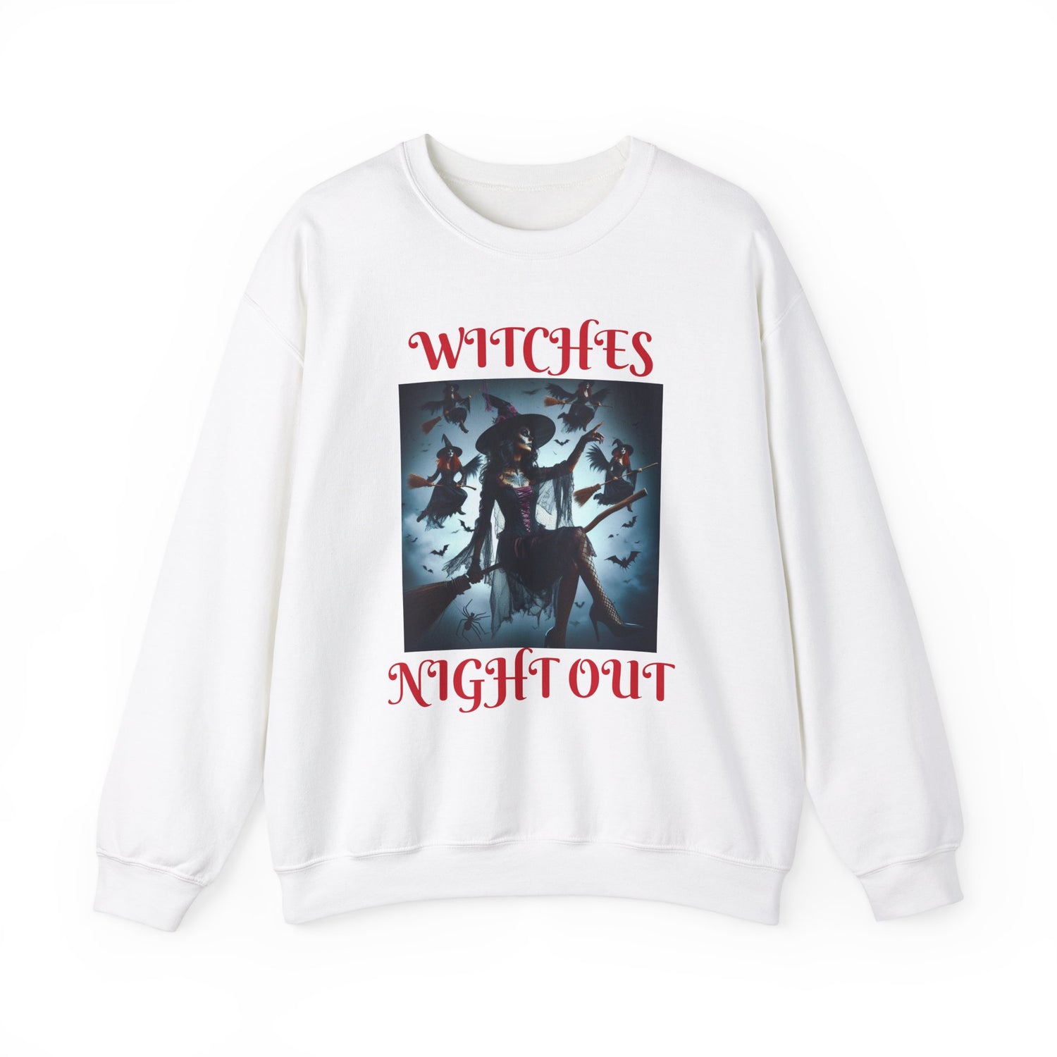 Witches Nightout Unisex Sweatshirt, Halloween Crewneck Jumper, Spooky Witches Night Out Shirt, Witchy Clothing, Girls Night Out Apparel