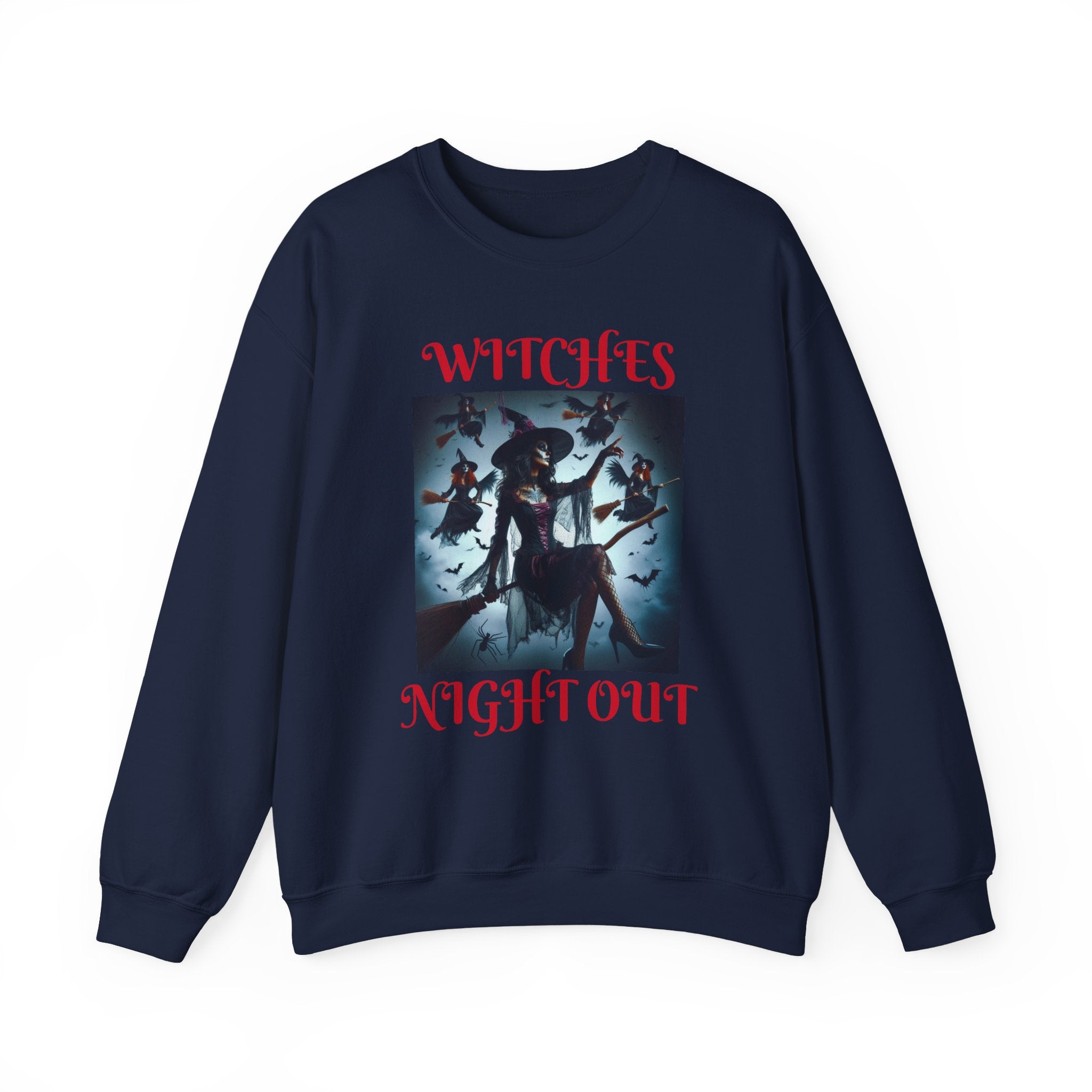 Witches Nightout Unisex Sweatshirt, Halloween Crewneck Jumper, Spooky Witches Night Out Shirt, Witchy Clothing, Girls Night Out Apparel