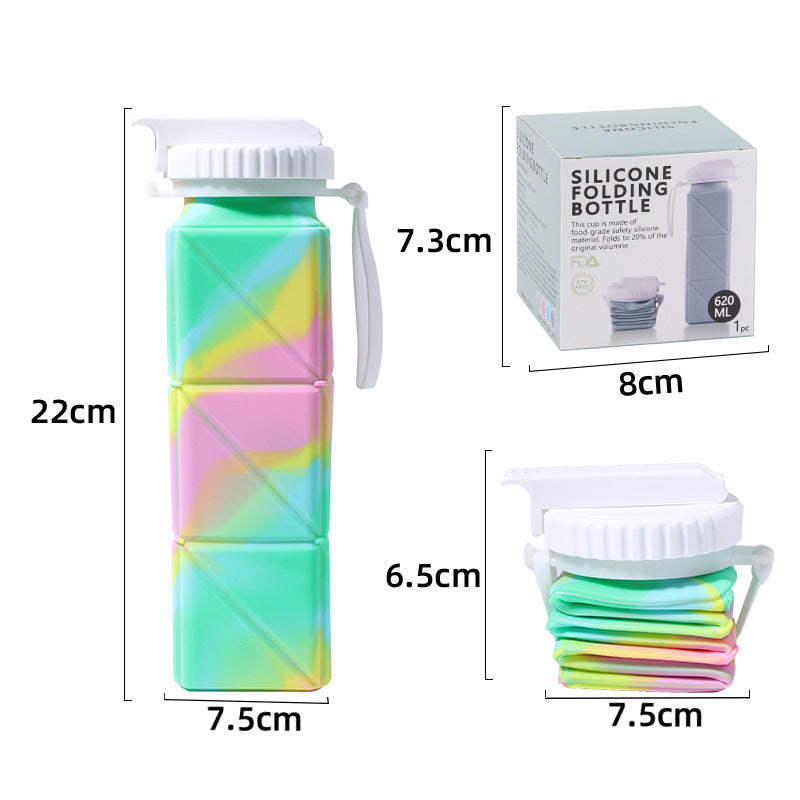 Foldable Water Bottle Sports Cup Portable Silicone Folding Cups