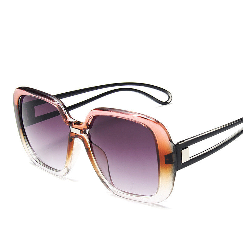 Large frame sunglasses with gradient personality sunglasses