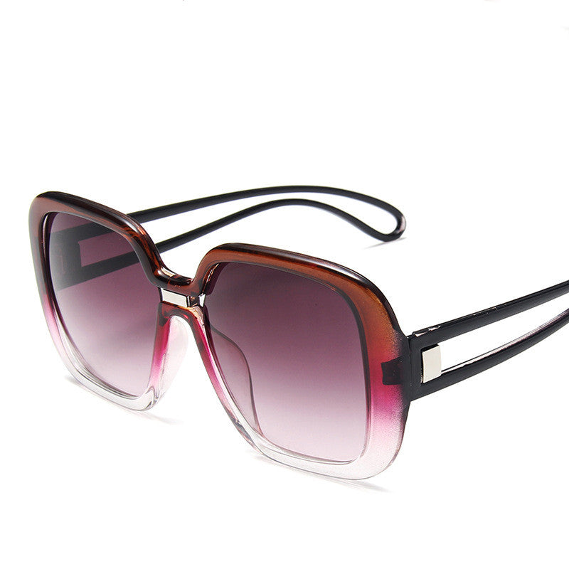 Large frame sunglasses with gradient personality sunglasses