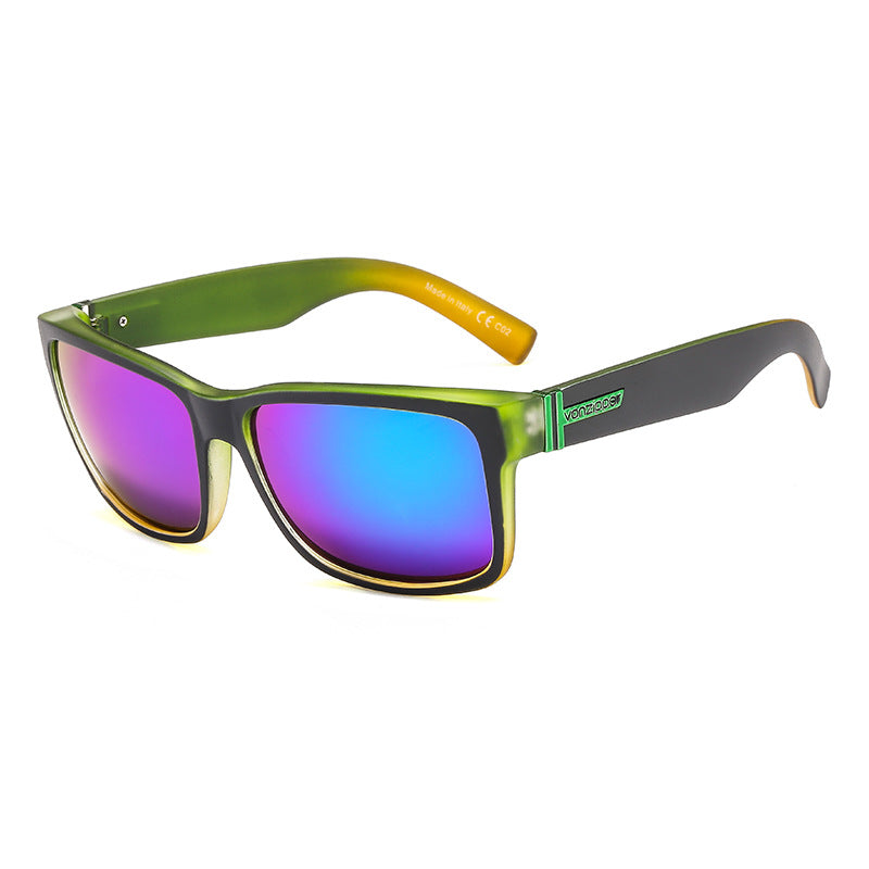 Retro big frame sunglasses color film sunglasses