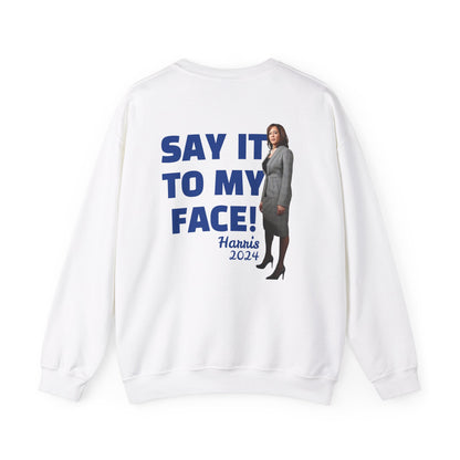 Graphic Sweatshirt with Tim Walz and Kamala Harris Quotes