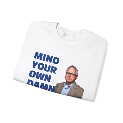 Graphic Sweatshirt with Tim Walz and Kamala Harris Quotes