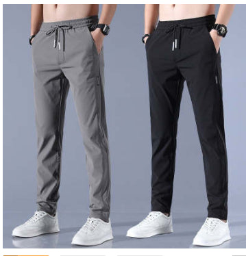 Drawstring Thin Casual Pants Korean Version Straight Sweatpants