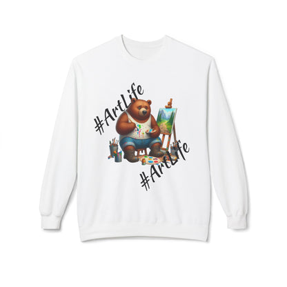 Artlife Bear Painting Softstyle Fleece Sweatshirt