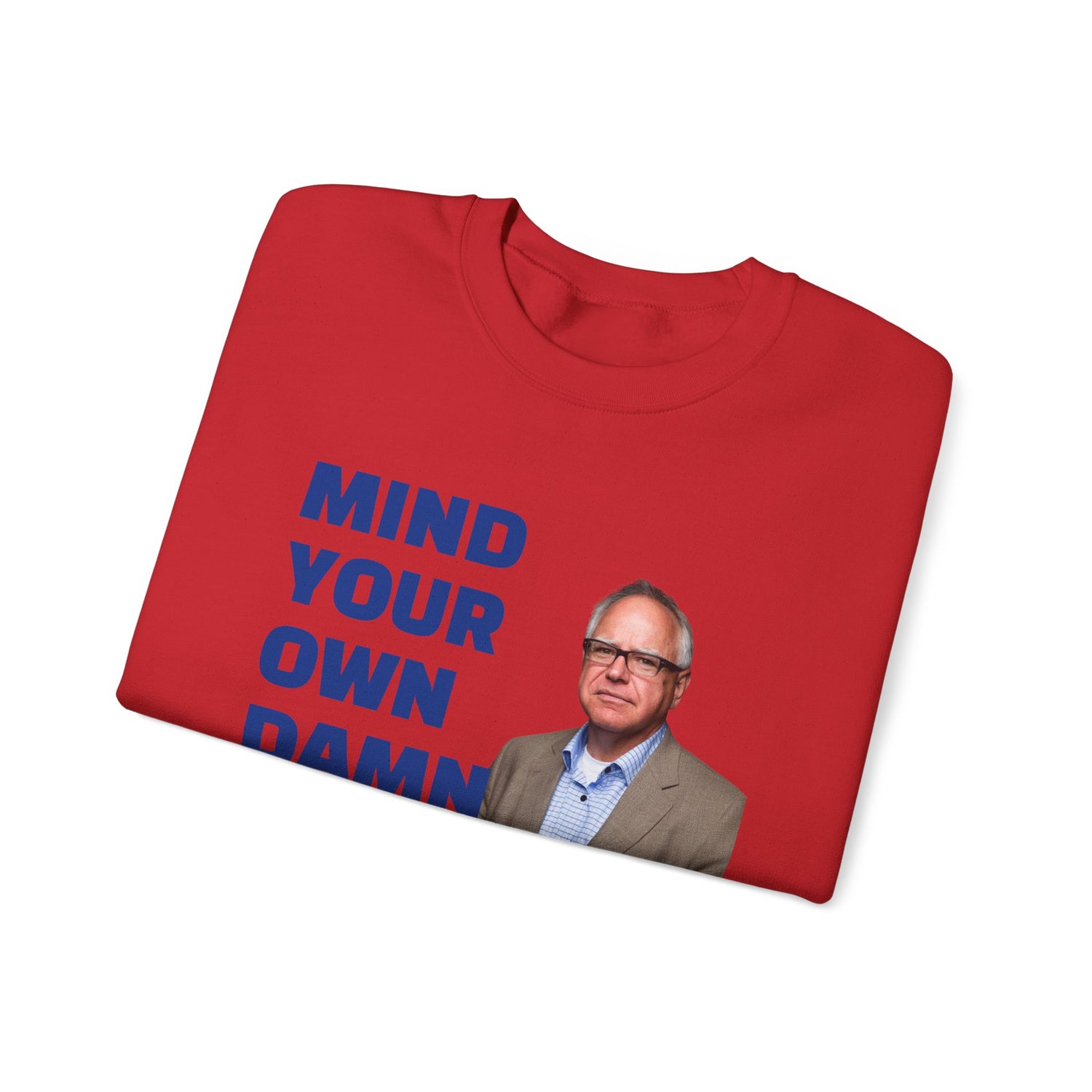 Graphic Sweatshirt with Tim Walz and Kamala Harris Quotes