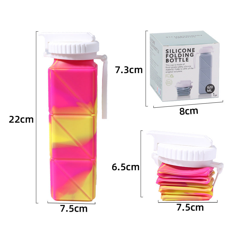 Foldable Water Bottle Sports Cup Portable Silicone Folding Cups