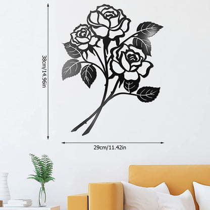 Metal Rose Art Wall Decorations Iron Wall Hanging