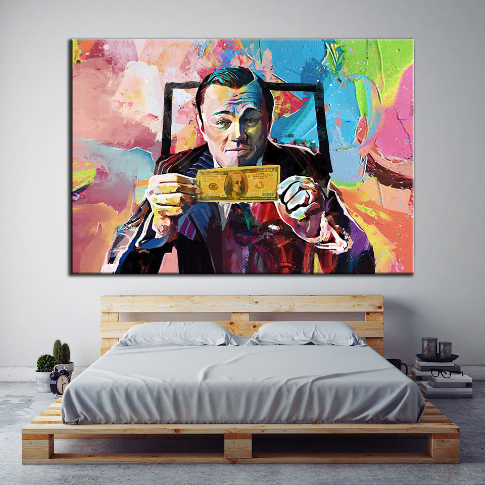 Wolf of Wall Street Abstract poster wall art canvas