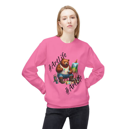 Artlife Bear Painting Softstyle Fleece Sweatshirt