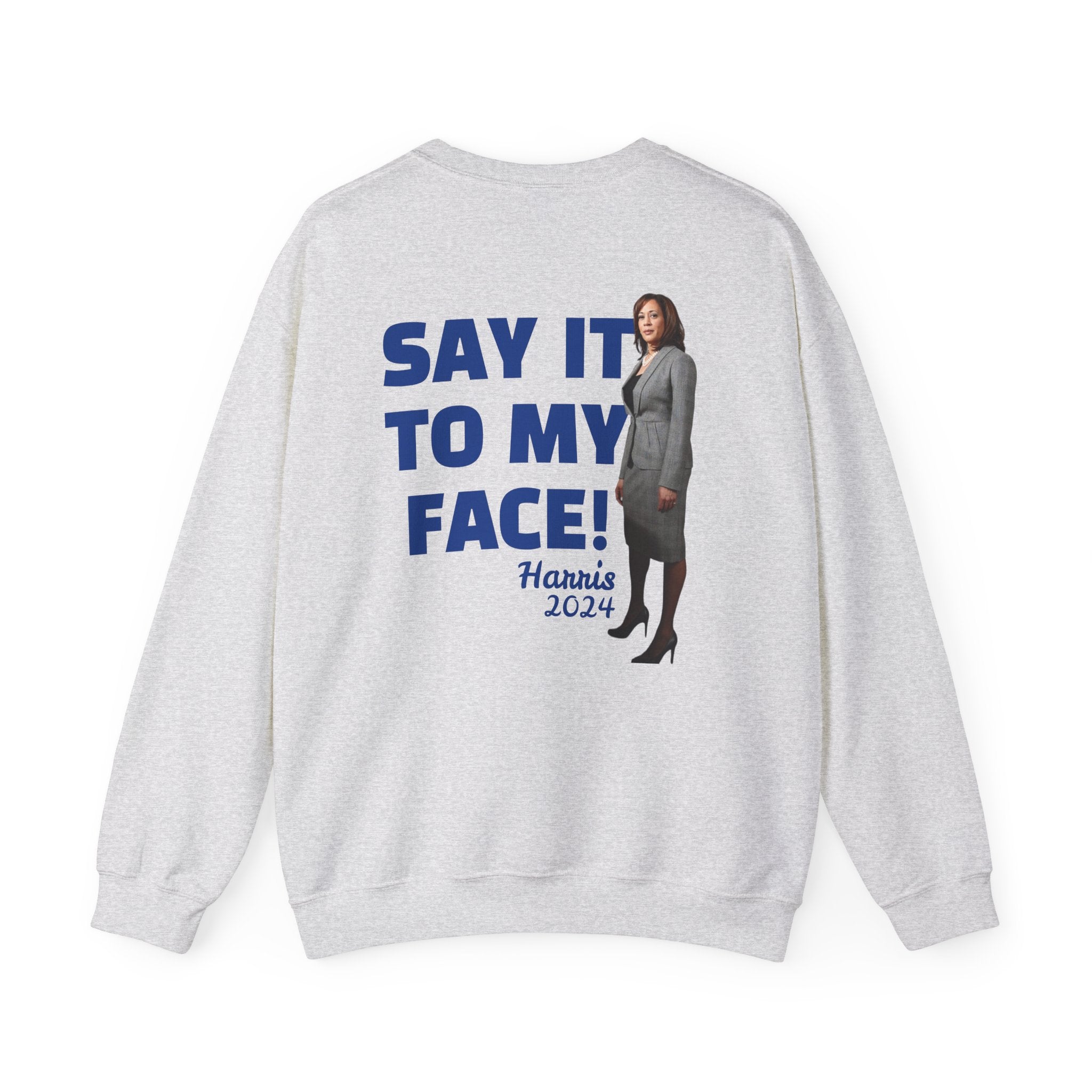 Graphic Sweatshirt with Tim Walz and Kamala Harris Quotes