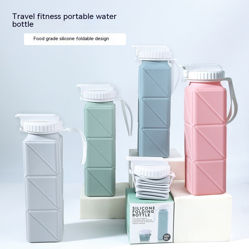 Foldable Water Bottle Sports Cup Portable Silicone Folding Cups