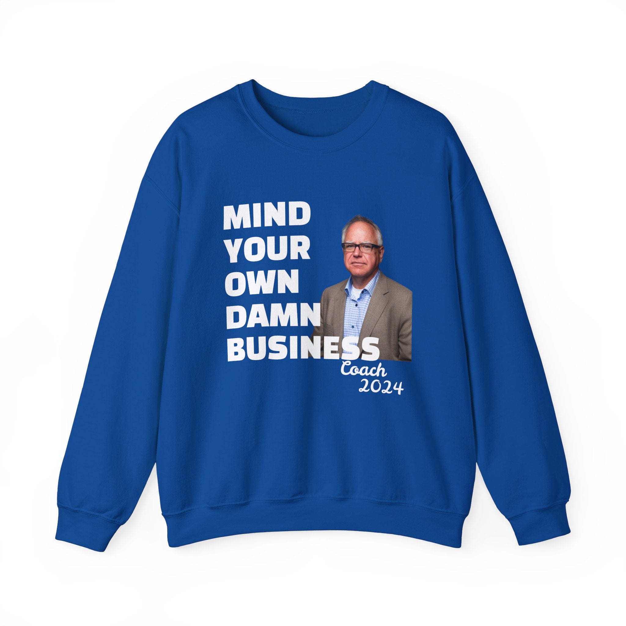 Graphic Sweatshirt with Tim Walz and Kamala Harris Quotes