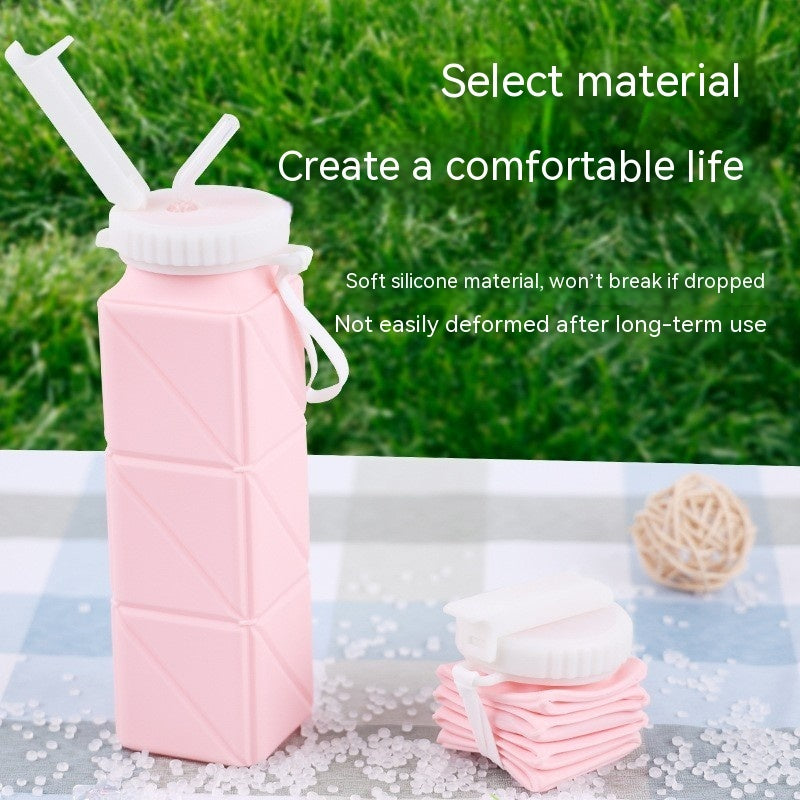 Foldable Water Bottle Sports Cup Portable Silicone Folding Cups