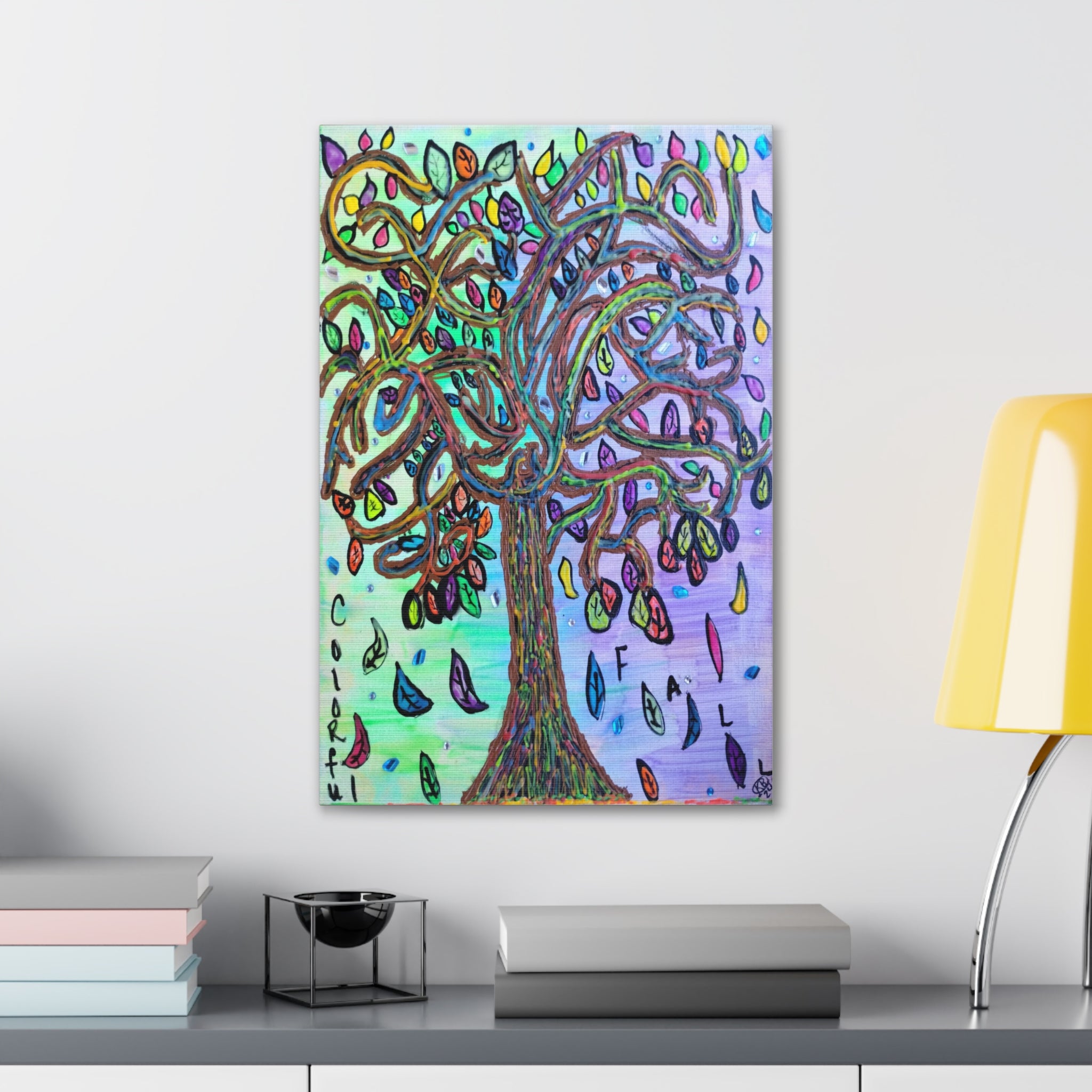 Colorful Fall Bright Tree Canvas Gallery Wraps