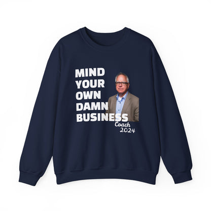 Graphic Sweatshirt with Tim Walz and Kamala Harris Quotes