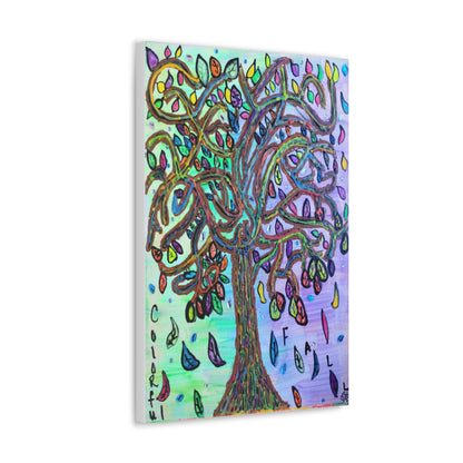 Colorful Fall Bright Tree Canvas Gallery Wraps