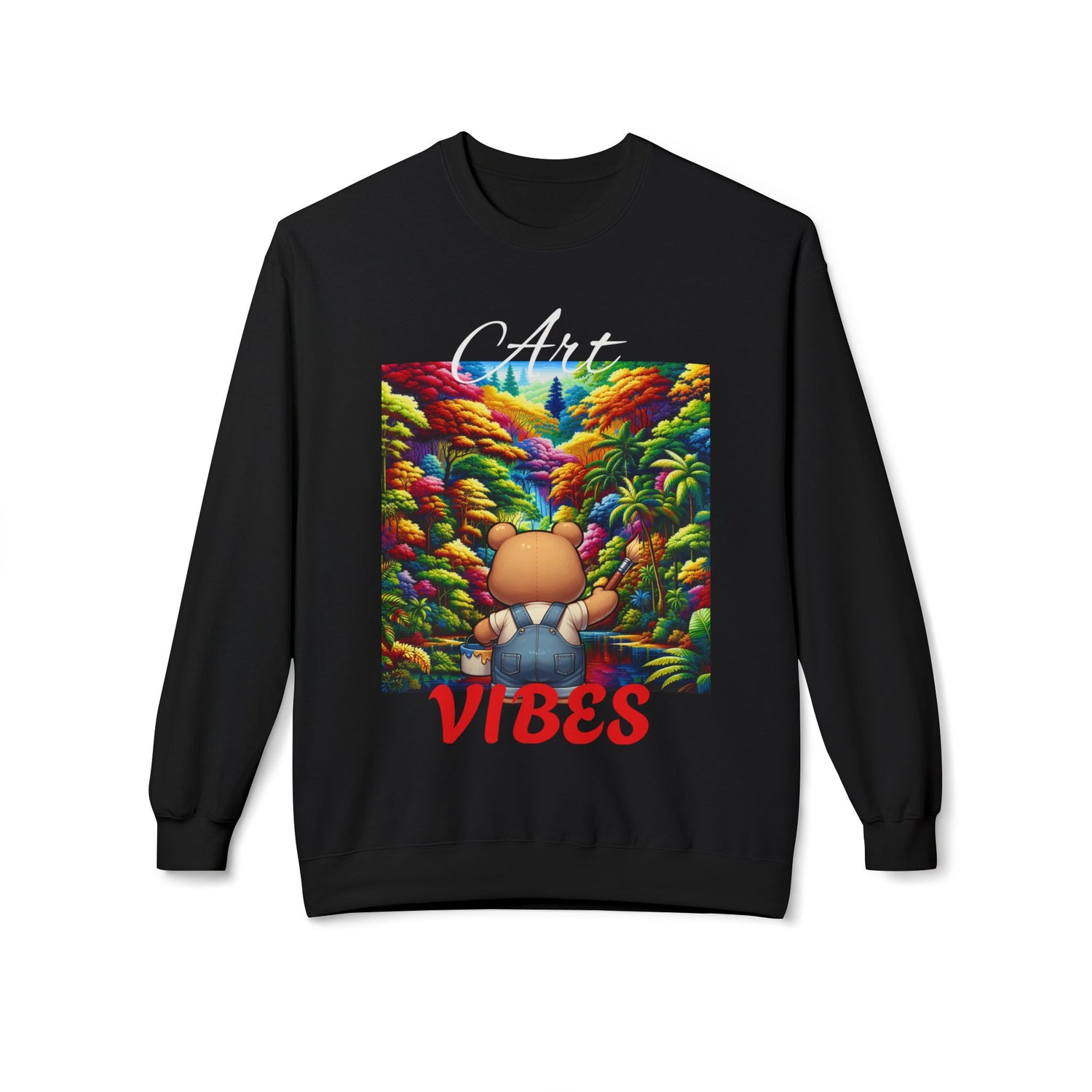 Art Vibes Jungle Teddy Bear Sweatshirt