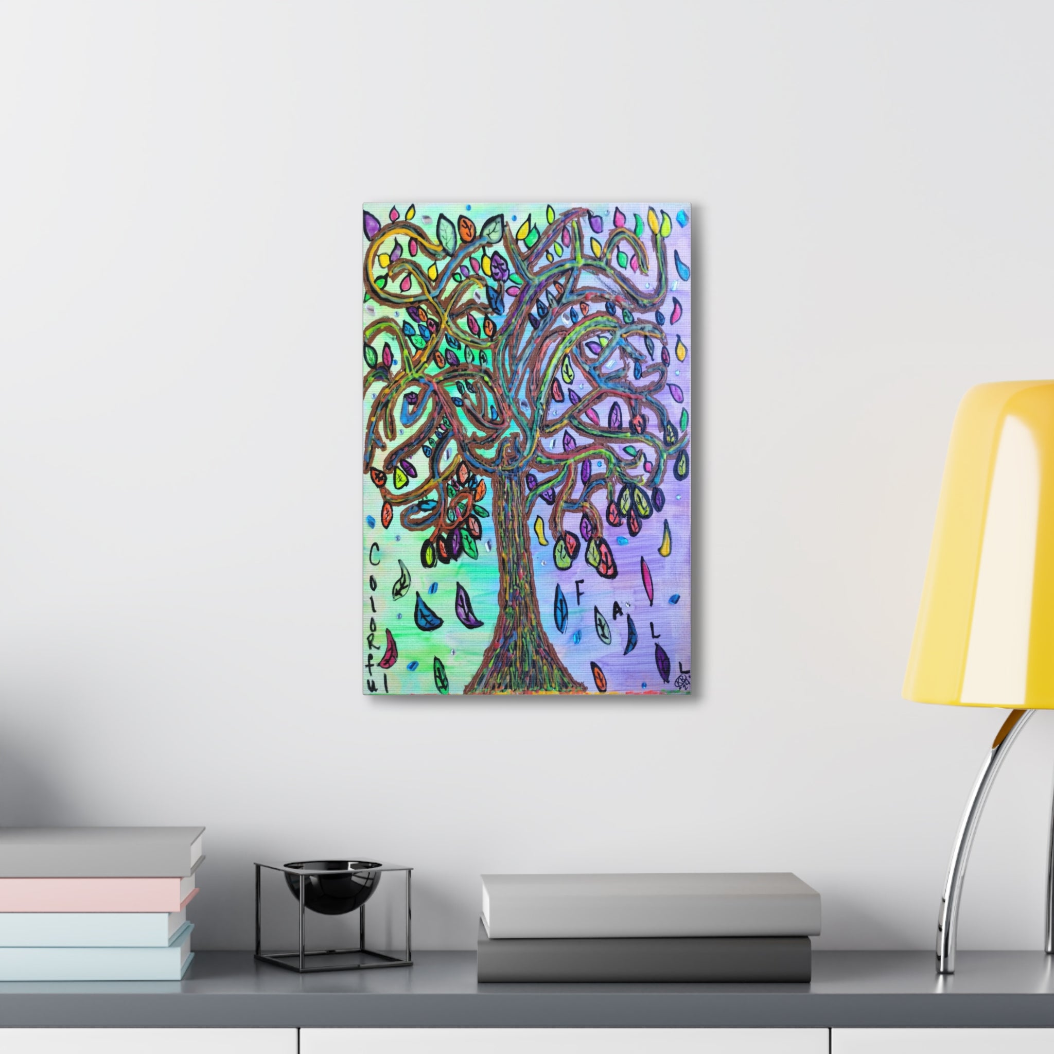 Colorful Fall Bright Tree Canvas Gallery Wraps