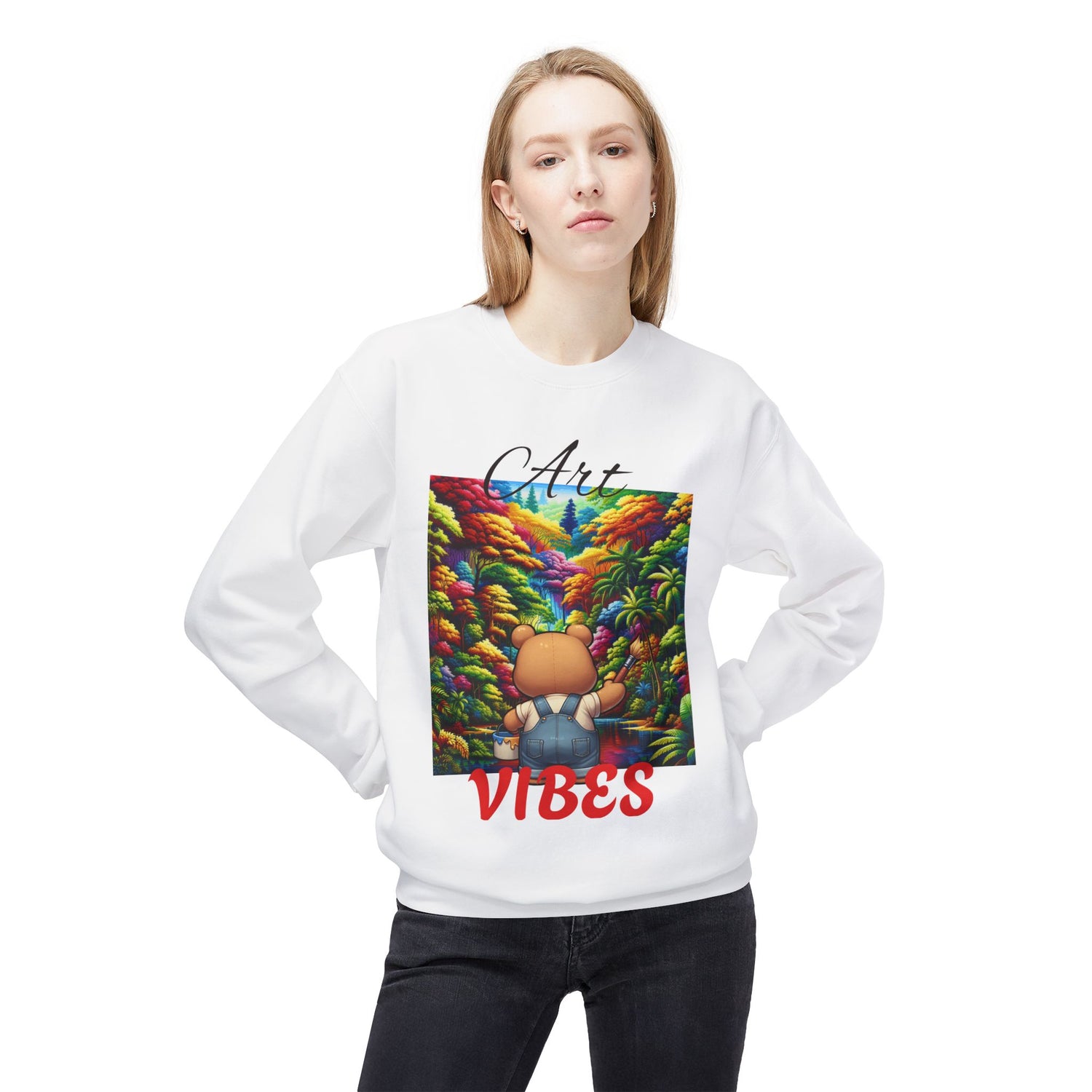 Art Vibes Jungle Teddy Bear Sweatshirt