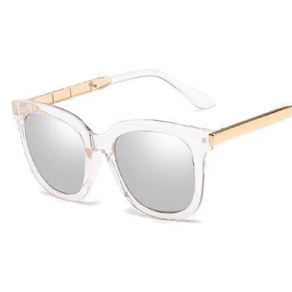 Retro ladies sunglasses color film reflective sunglasses