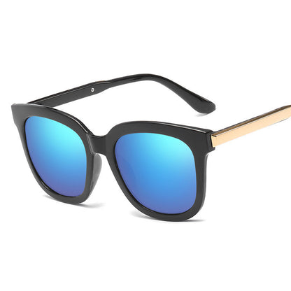 Retro ladies sunglasses color film reflective sunglasses