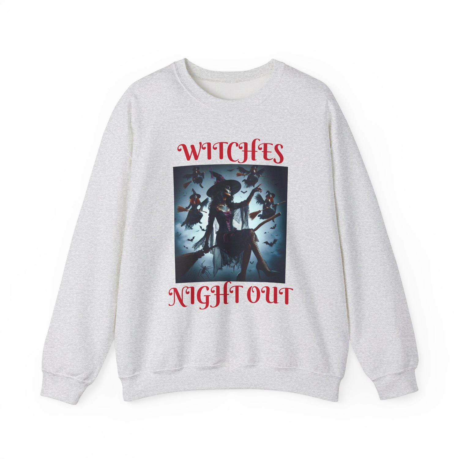 Witches Nightout Unisex Sweatshirt, Halloween Crewneck Jumper, Spooky Witches Night Out Shirt, Witchy Clothing, Girls Night Out Apparel