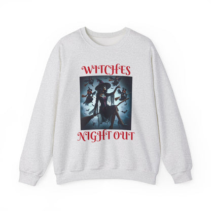 Witches Nightout Unisex Sweatshirt, Halloween Crewneck Jumper, Spooky Witches Night Out Shirt, Witchy Clothing, Girls Night Out Apparel