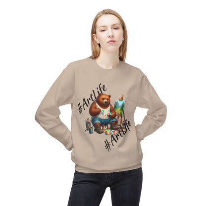 Artlife Bear Painting Softstyle Fleece Sweatshirt